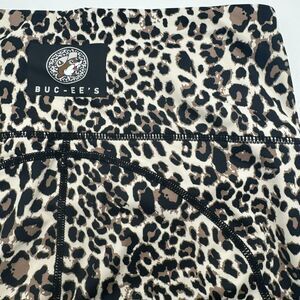 BUC-EE'S | Women's XS Leopard Print Ankle Length Athletic Leggings Pockets Texas
